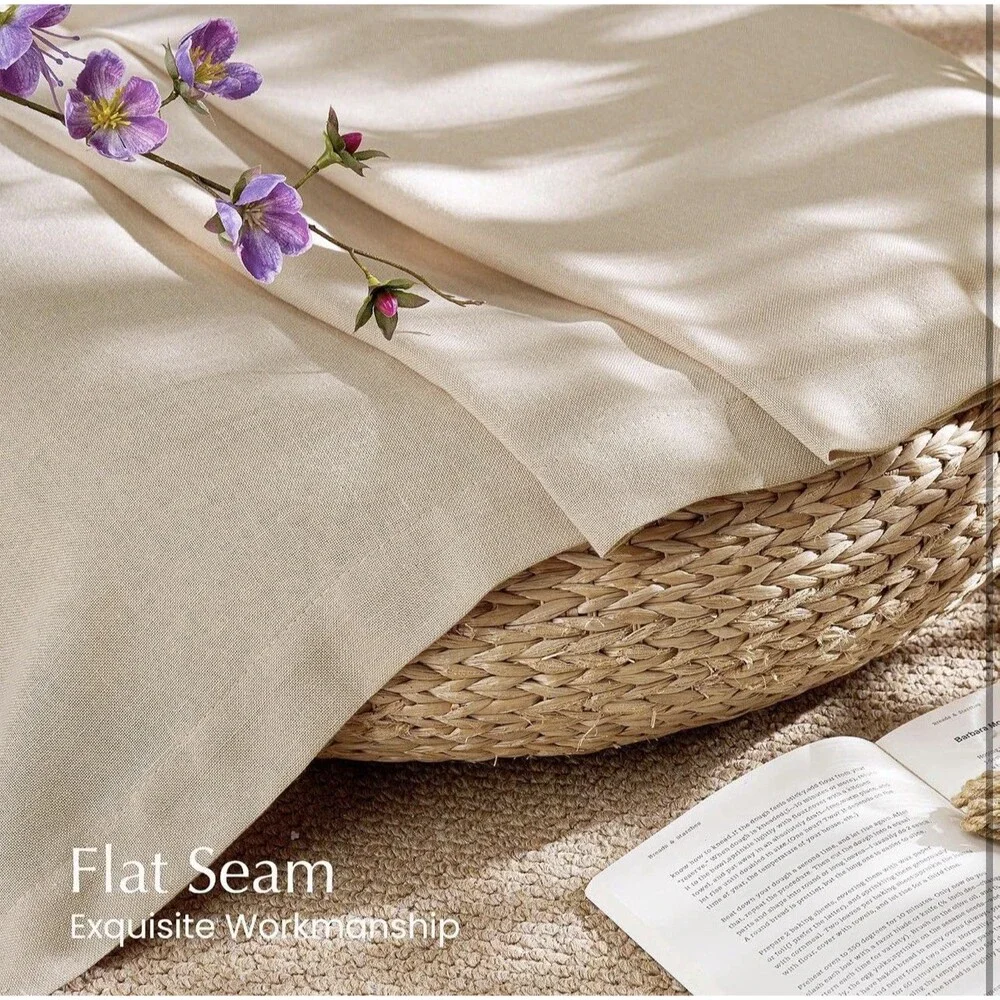 NICETOWN Semi Sheer Light Filtering 52x102 inches Long Curtains,Angora, 2 Panel
